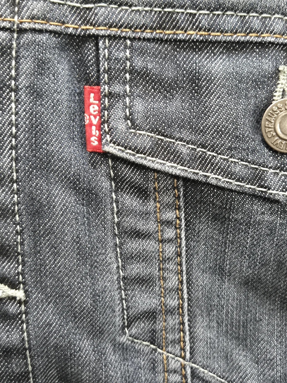 Levi's Youth Denim Jacket Size Large 12-13 Blue Trucker Button Front NWOT